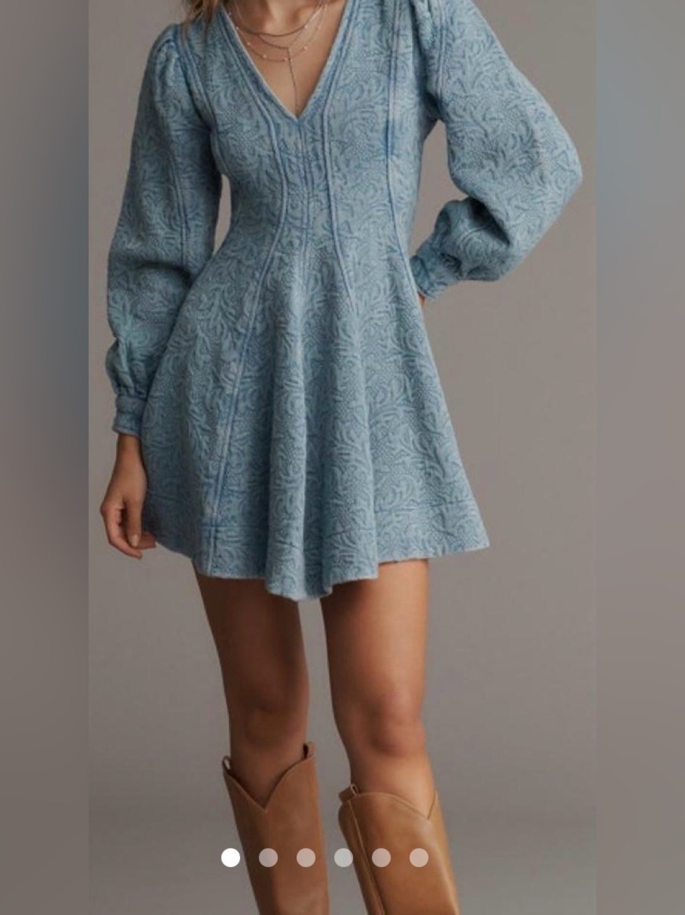 Anthropologie pillow quilted mini dress